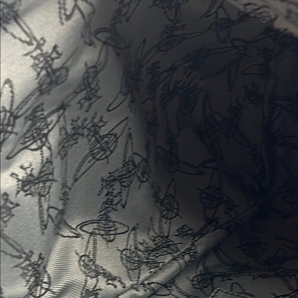 Vivienne Westwood Black Croc-Embossed Tote Bag with Gold Accents - Picture 14 of 16